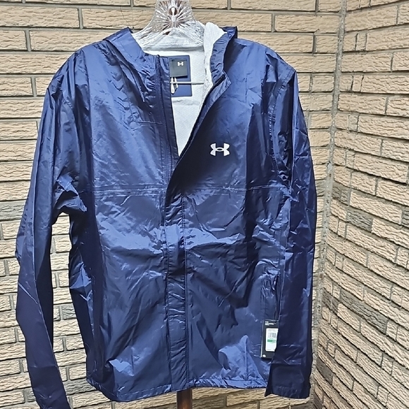 NWT Under Armour Storm Proof Cloud Strike Navy SZ LARGE - Picture 1 of 13